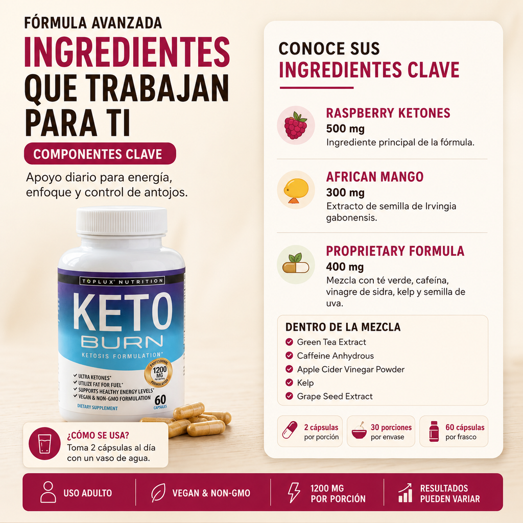 Keto Burn | Ayuda Extra para Control de Peso y Antojos