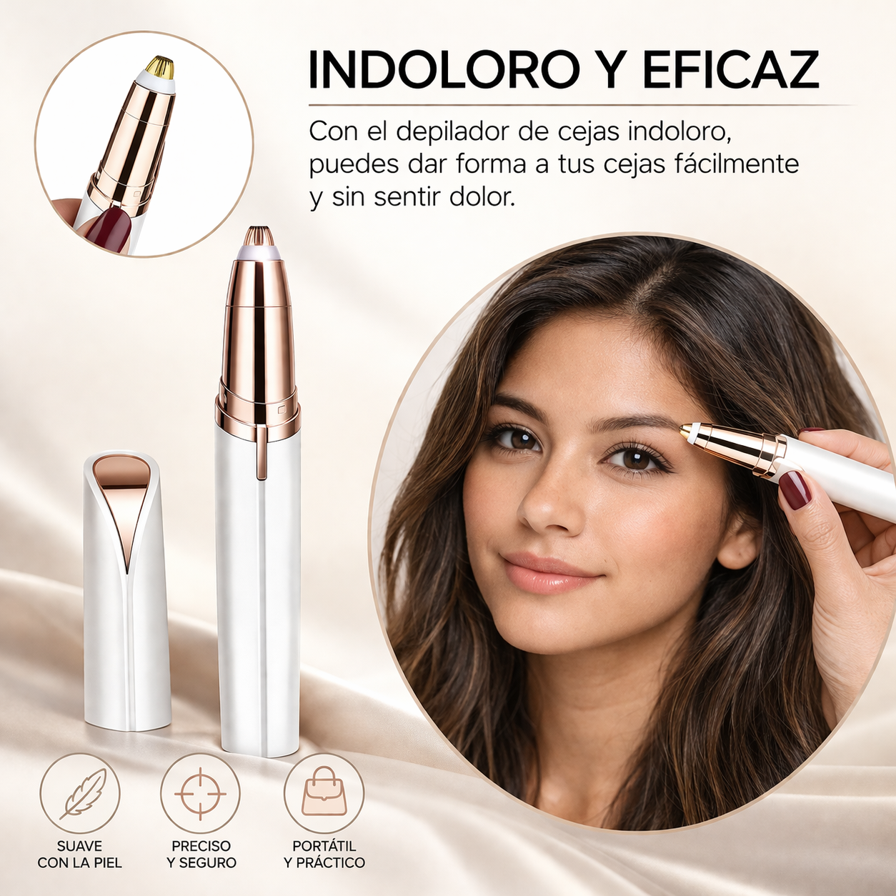 Depilador de Cejas Portátil Recargable