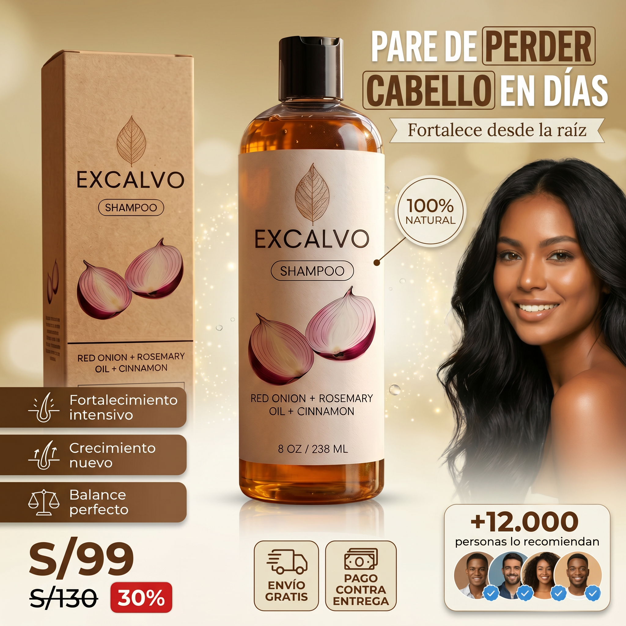Shampoo Excalvo - Regenera tu Cabello