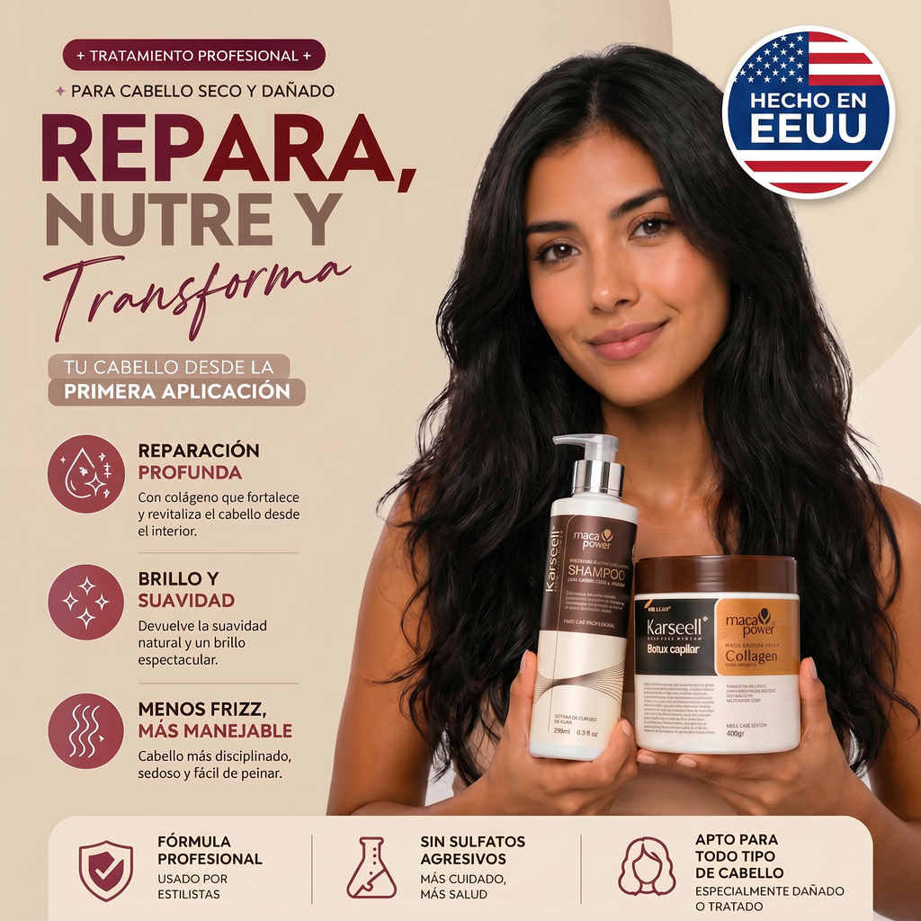 Combo Karseell Botox Capilar + Shampoo Maca Power