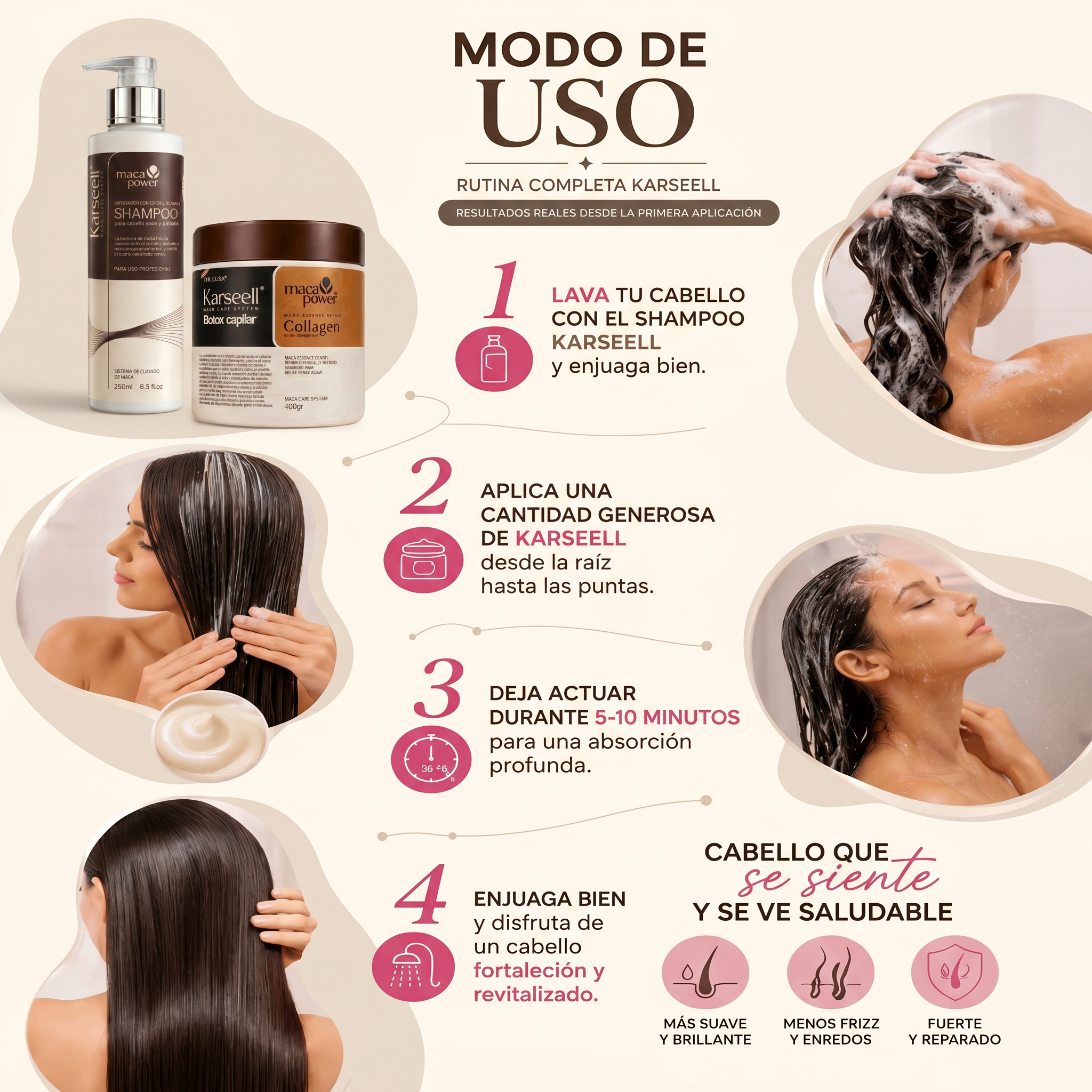 Combo Karseell Botox Capilar + Shampoo Maca Power