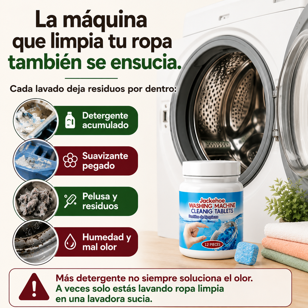 Pastillas Limpia Lavadora – Tambor y Malos Olores