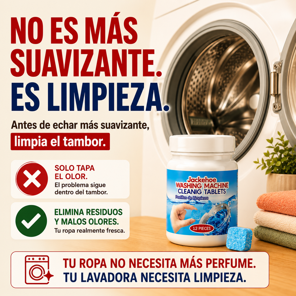 Pastillas Limpia Lavadora – Tambor y Malos Olores
